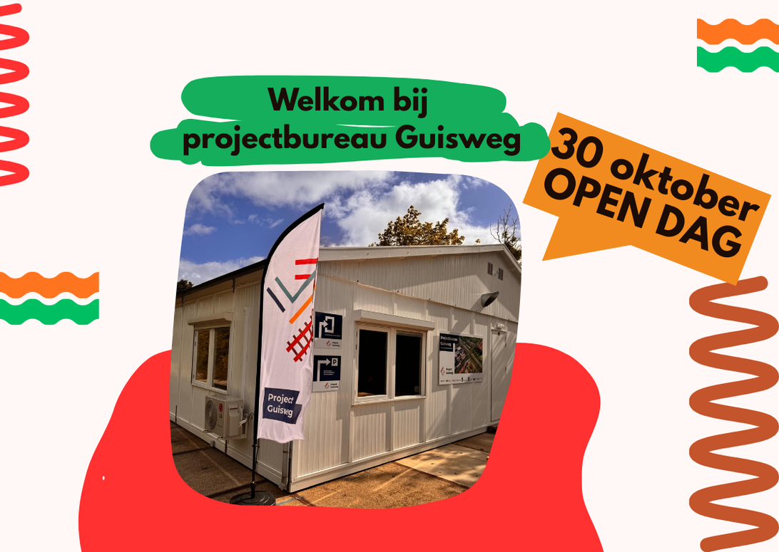 poster welkom bij projectbureau guisweg 148 x 105 mm